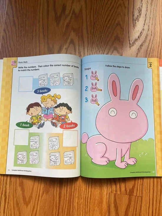 Complete MathSmart Kindergarten Workbook (Partially Used) - Picture 5 of 6